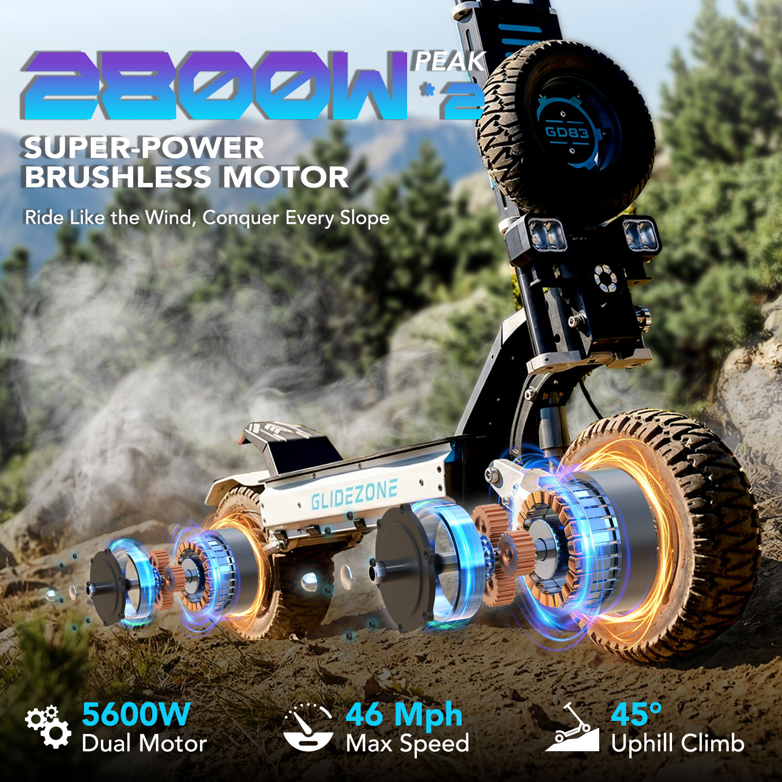 OBARTER GD83 Skuter Listrik Of - 60V 5600W Dual Motor Electric Scooter ulasan dan harga
